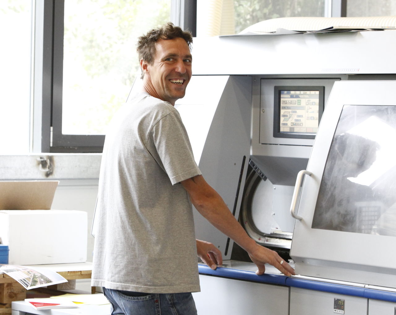 Ein Mitarbeiter im Digitaldruck erzählt.